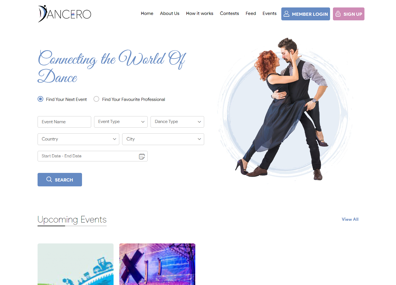 search for dance event