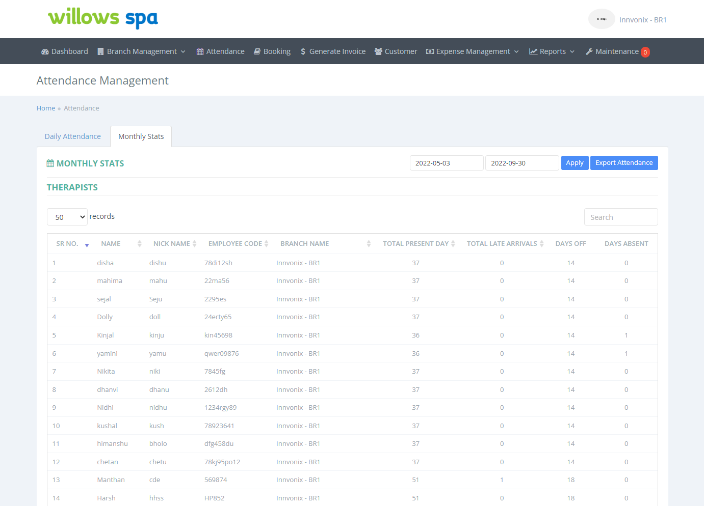 attendance management system